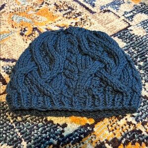 Handmade Blue Knit Beanie